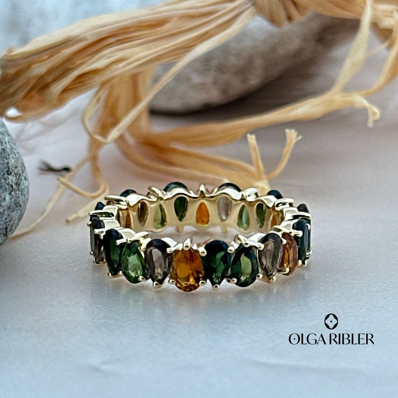 Olga Ribler Anelli: Memory Ring Sterling Silber 925,Multiturmaline, Grösse 56 – Nuovo (secondo la descrizione) da Luzern venduto da byolgaribleroutlet 3