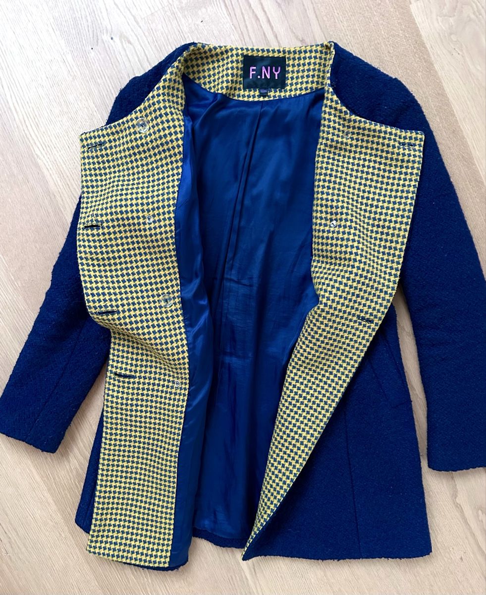 Cappotti: F.NY Damen Mantel tailliert, Gr. 38, dunkelblau – Usato da Obfelden venduto da RichardS. 2