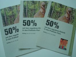 3 x  50% Préhisto-Park alle 3 Tickets