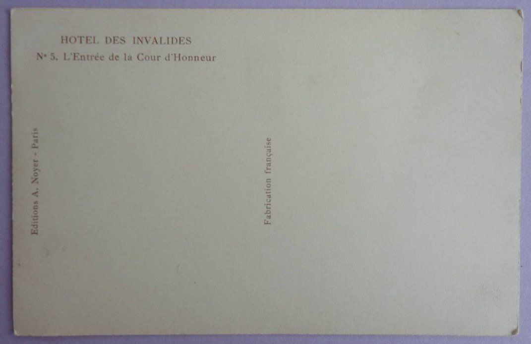Cartoline postali: Paris - Hotel des Invalides – Usato da Fétigny venduto da Billy2miny 1
