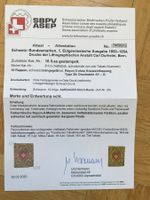 Hell-Tabakmarke mit Grossattest. Druckstein A1 - O