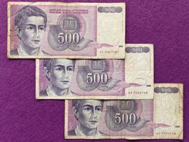 Belgrad - Jugoslawien - 3 Noten Dinar***