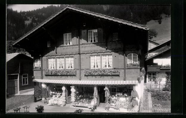 Cartoline postali: Adelboden, Wohnhaus mit Ladengeschäft – Usato da Berlin venduto da bartko-reher