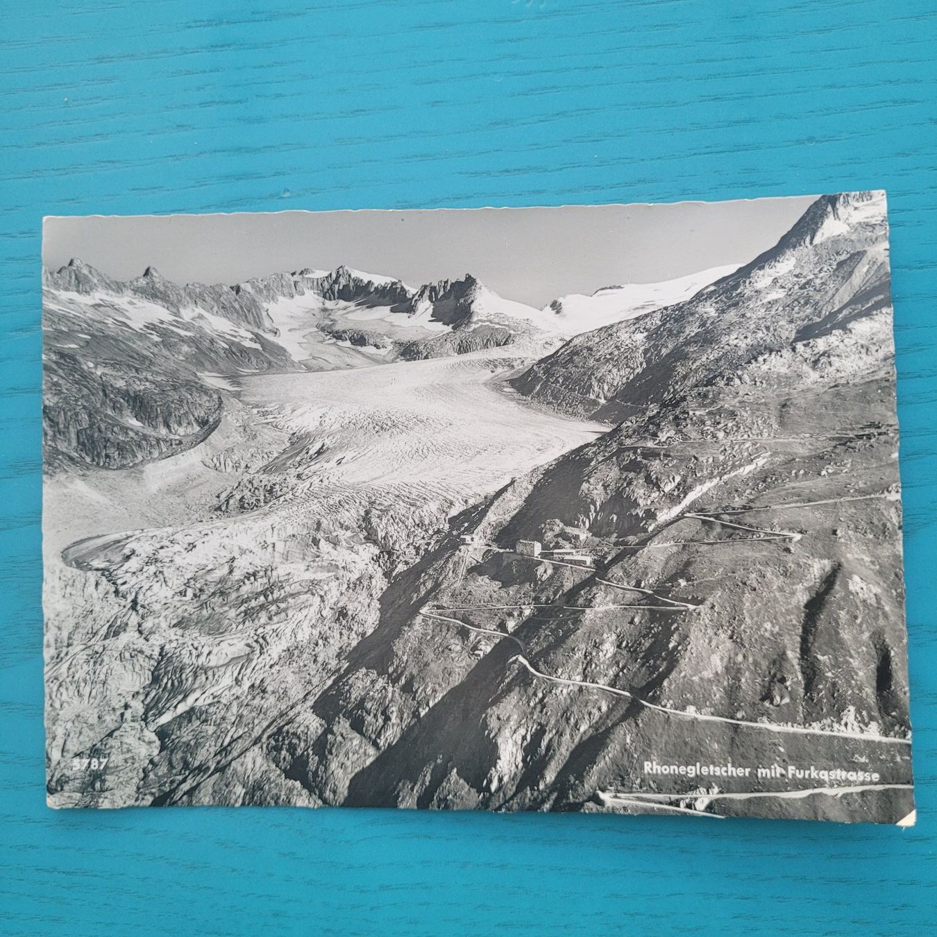 Ansichtskarten: Rhonegletscher mit Furkapassstrasse – Gebraucht aus SCHÜBELBACH von CoKaHa