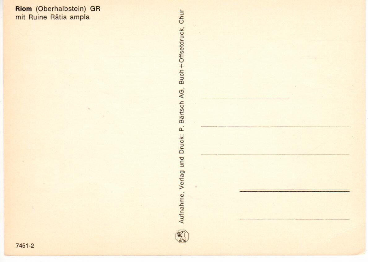 Cartoline postali: Riom – Usato da Wolhusen venduto da Curver9 1