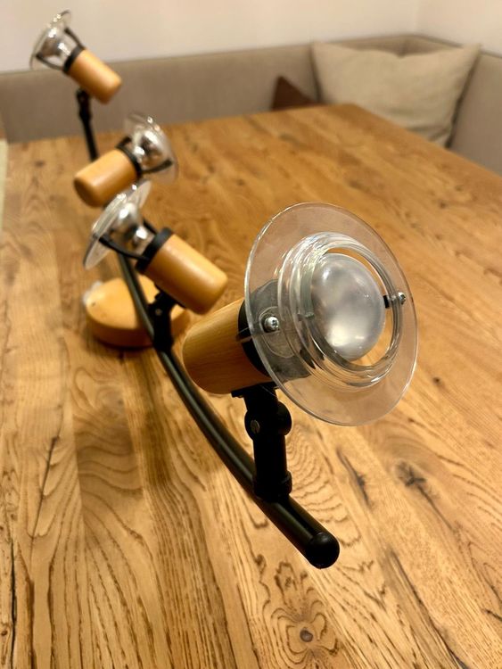 Lustres & lampes de plafonds: Schicke schwarze Design Deckenlampe Holzoptik – D'occasion à Balzers par ste_v6vc 4