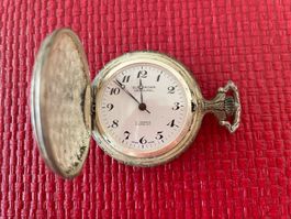 Antike Taschenuhr Dampflokomotive / Blumen