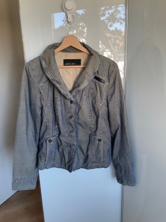 Marc Cain Jacke, Blau/Beige Gr. N4 / 40