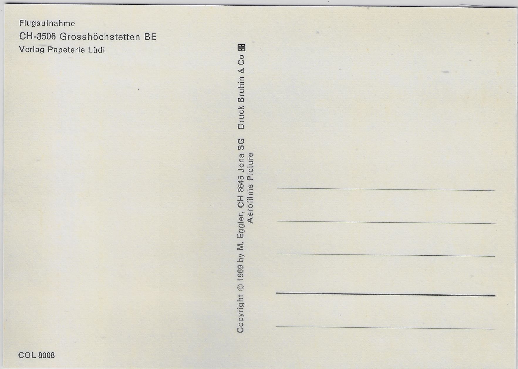 Cartoline postali: Flugaufnahme Grosshöchstetten BE – Antico da Ettingen venduto da Kartenplanet 1