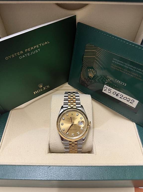 Orologi: ROLEX DATEJUST 36 CHAMPAGNE DIAL DIAMONDS – Nuovo e nell'imballaggio originale da Lausen venduto da KRD-GmbH