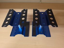 Reparaturständer verstellbar Aluminium blau 2 Stk.