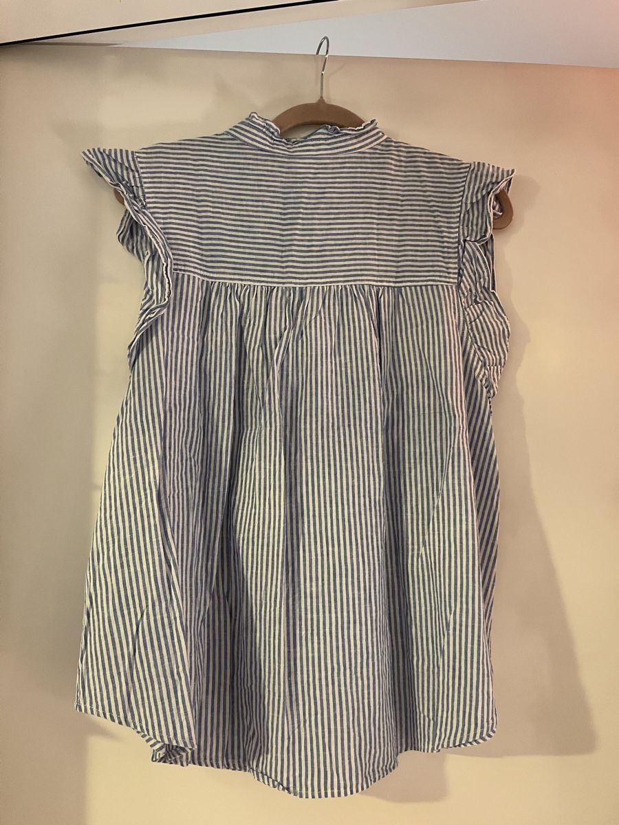 H&M Camicette: Sommerliches, gestreifte Bluse mit Rüschen – Nuovo (secondo la descrizione) da Zürich venduto da Closetbesties 2