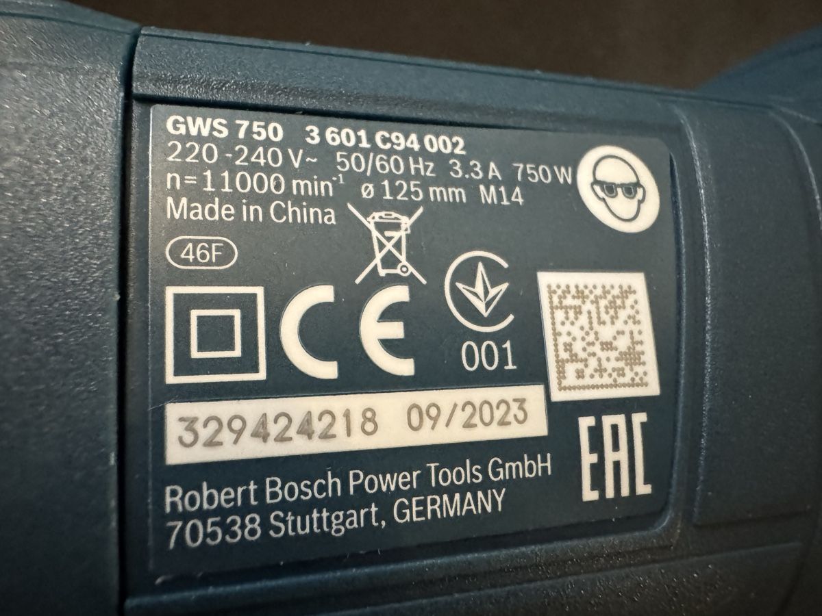 Bosch Tutti gli attrezzi: Bosch Professional GWS 750-125 – Nuovo (secondo la descrizione) da Rebstein venduto da Walle-90 1