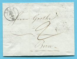 Faltbrief von Thun nach Bern 1845