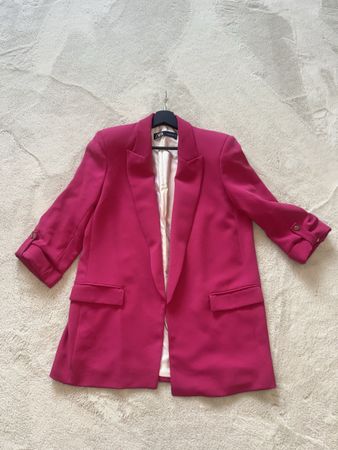 Blazer Zara pink mit 3/4 Ärmeln in gutem Zustand
