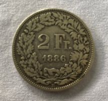 2 Franken (Silber) - Jg. 1886