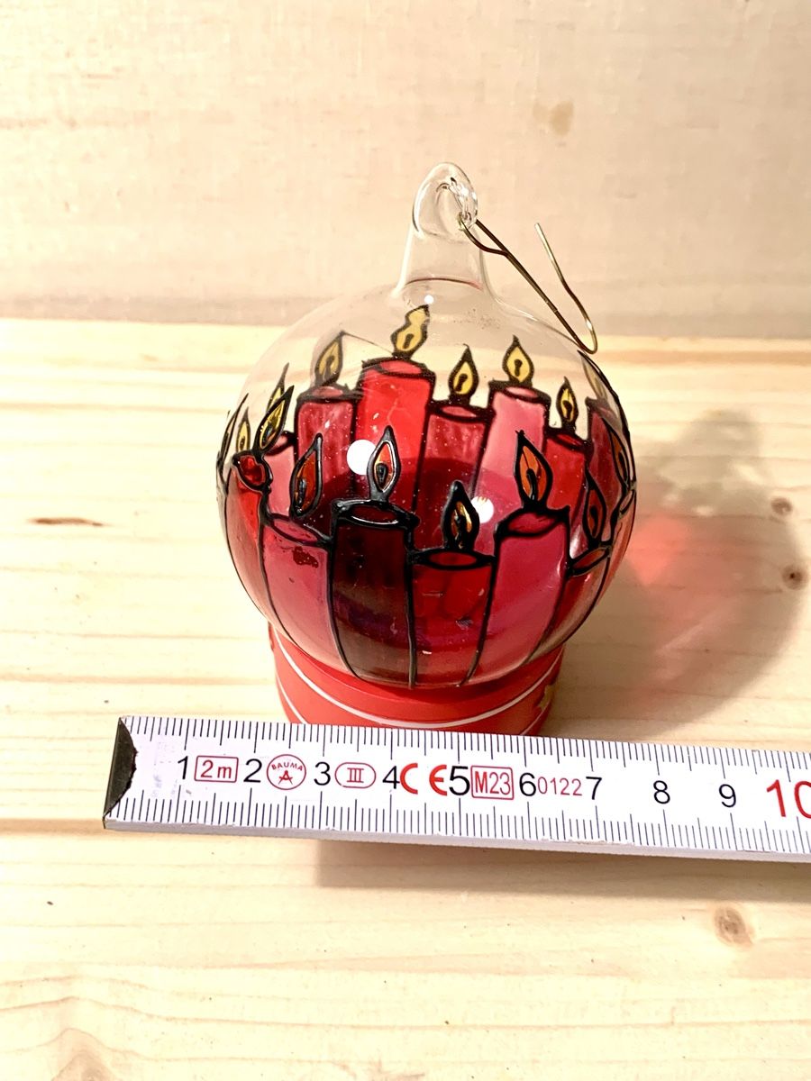 Tutte le decorazioni: SUMMER SALE: Weihnachtskugel Kerzen handbemalt – Nuovo e nell'imballaggio originale da Erlenbach ZH venduto da Ritschly 1