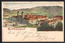 Einsiedeln, Das Kloster aus der Vogelsch
