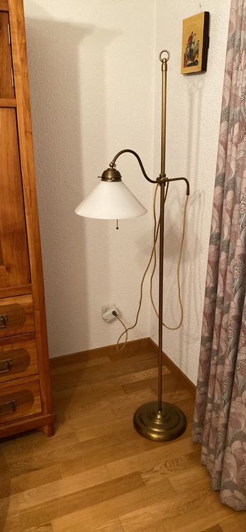 Alte Messing-Ständerlampe mit Kettenschaltung | Kaufen auf Ricardo