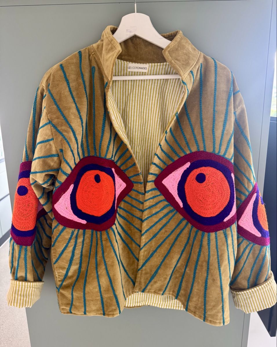 Jacken: Bestickte Jacke aus Samt und Baumwollfutter – Neu (gemäss Beschreibung) aus Zug von back_to_paris 4