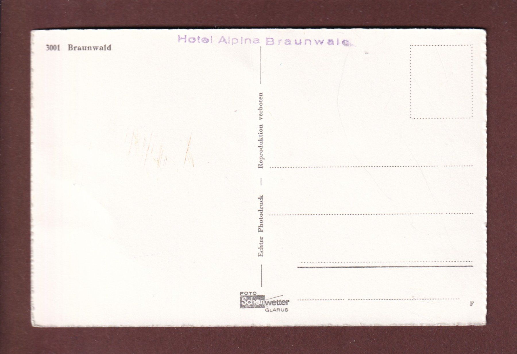 Cartoline postali: BRAUNWALD – Usato da Pully venduto da nicecards 1