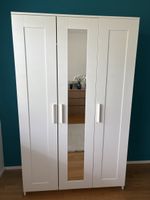 Kleiderschrank Weiss mit Spiegel, 3 Türen