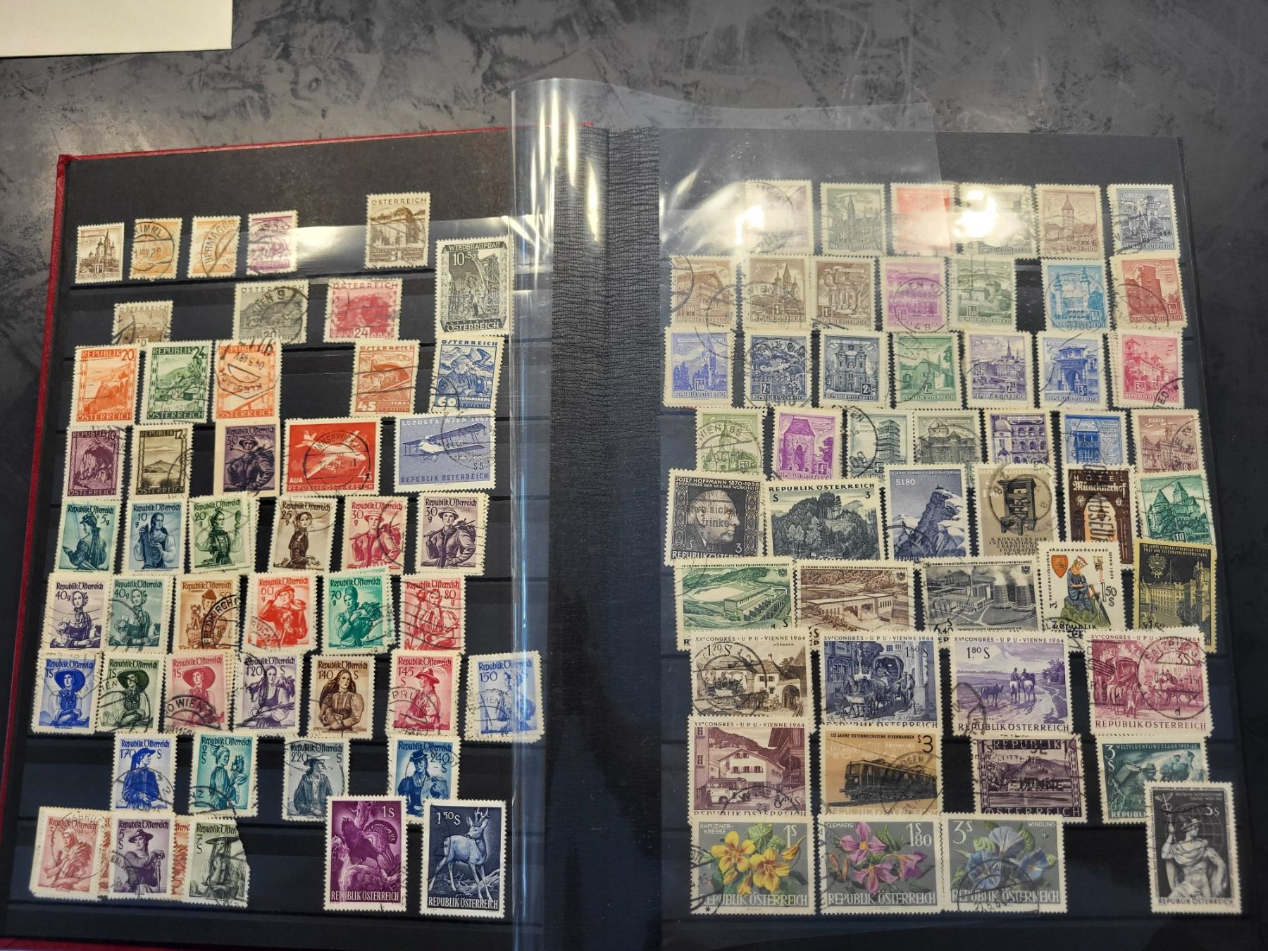 Alle Briefmarken: Sammlung Album - Oesterreich – Gebraucht aus Rümlang von Turrin 1