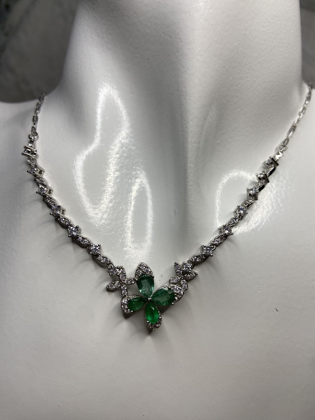 Catenine: Echte Smaragd Collier aus Silber 925 Kette neu – Nuovo (secondo la descrizione) da St. Gallen venduto da GIULESGG 7