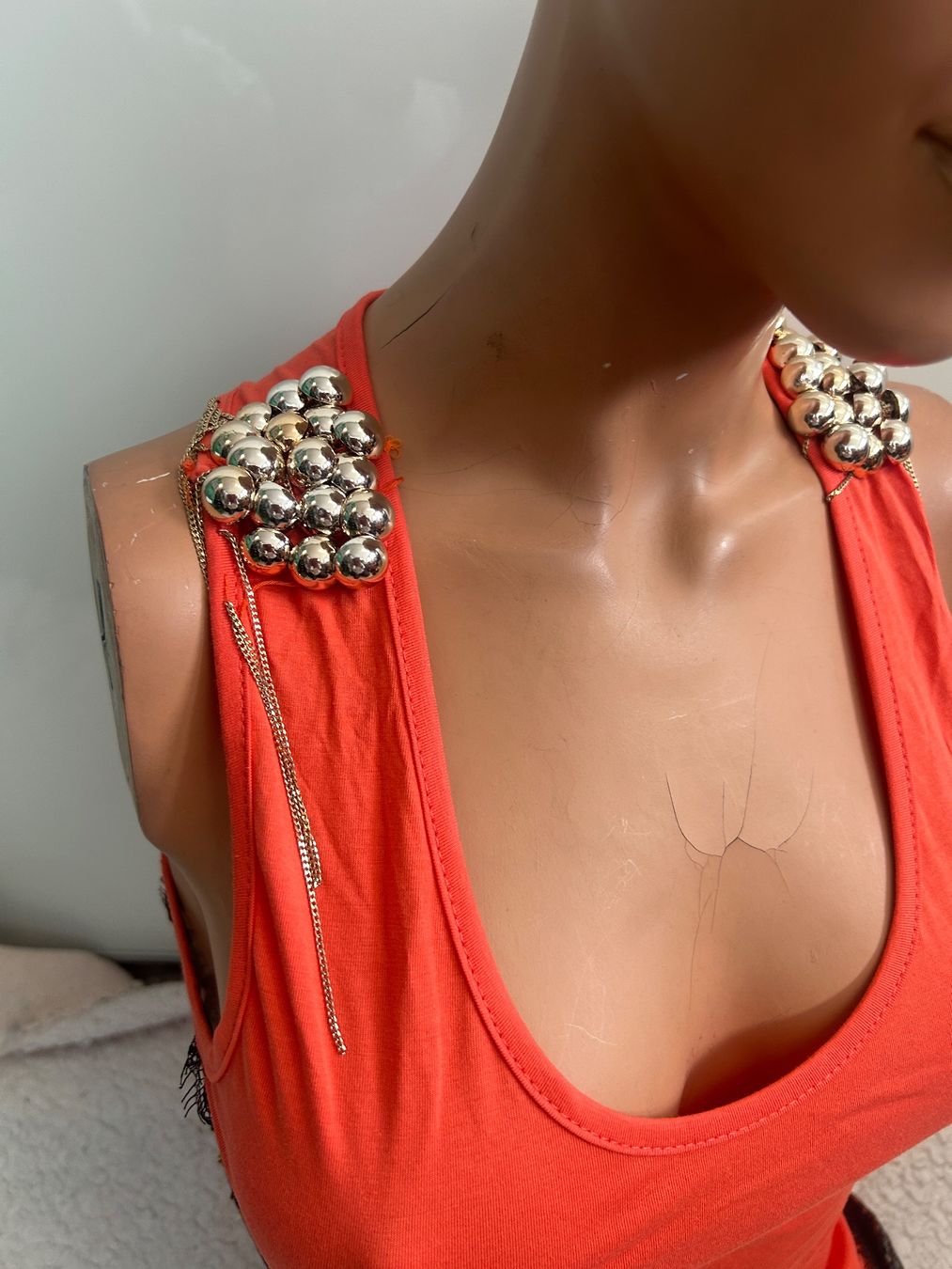 Top: Top TANKTOP mit Spitze Strass Perlen Destroyed Gr M NEU – Nuovo e nell'imballaggio originale da Regensdorf venduto da Spyke55 2