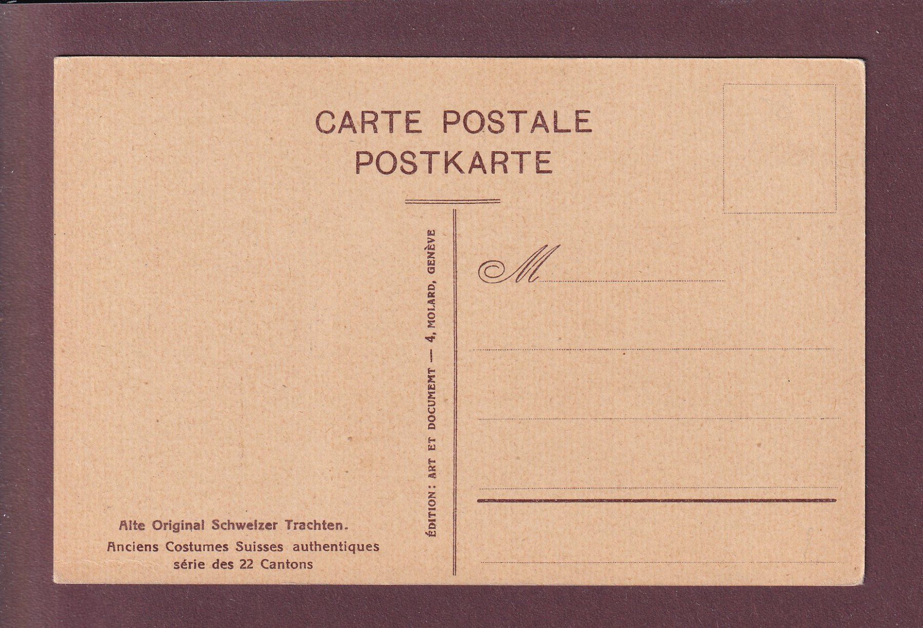 Ansichtskarten: Costume - NEUCHÂTEL – Gebraucht aus Pully von nicecards 1