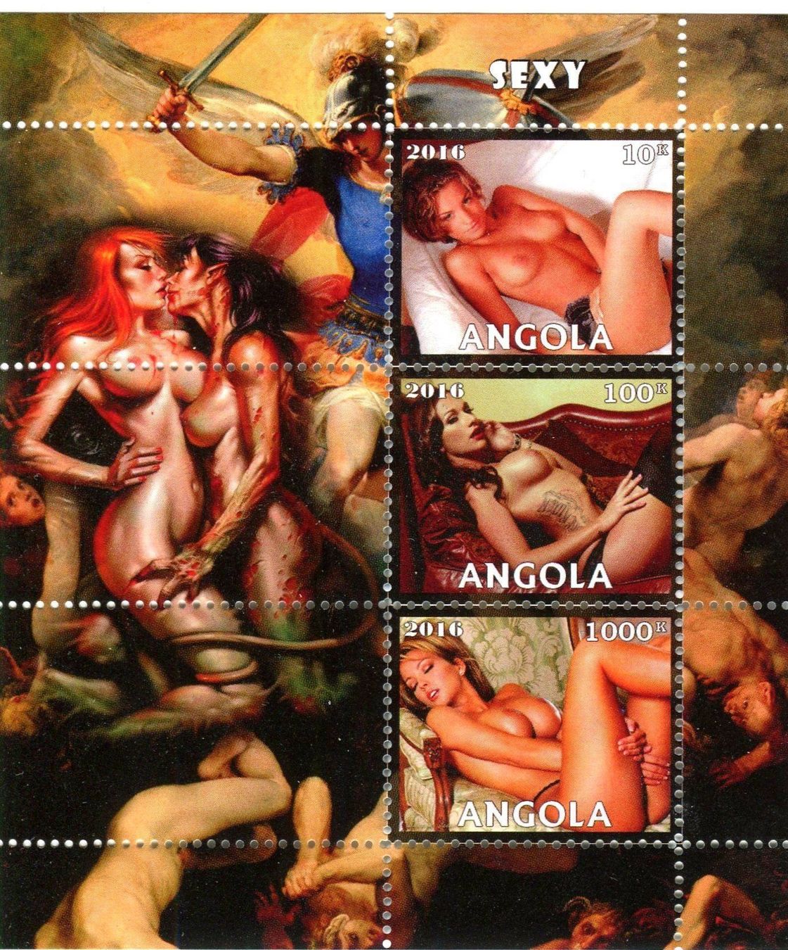 Tous les timbres: Block "Erotik". Angola. – Neuf avec emballage d'origine à Basel par Butsch5