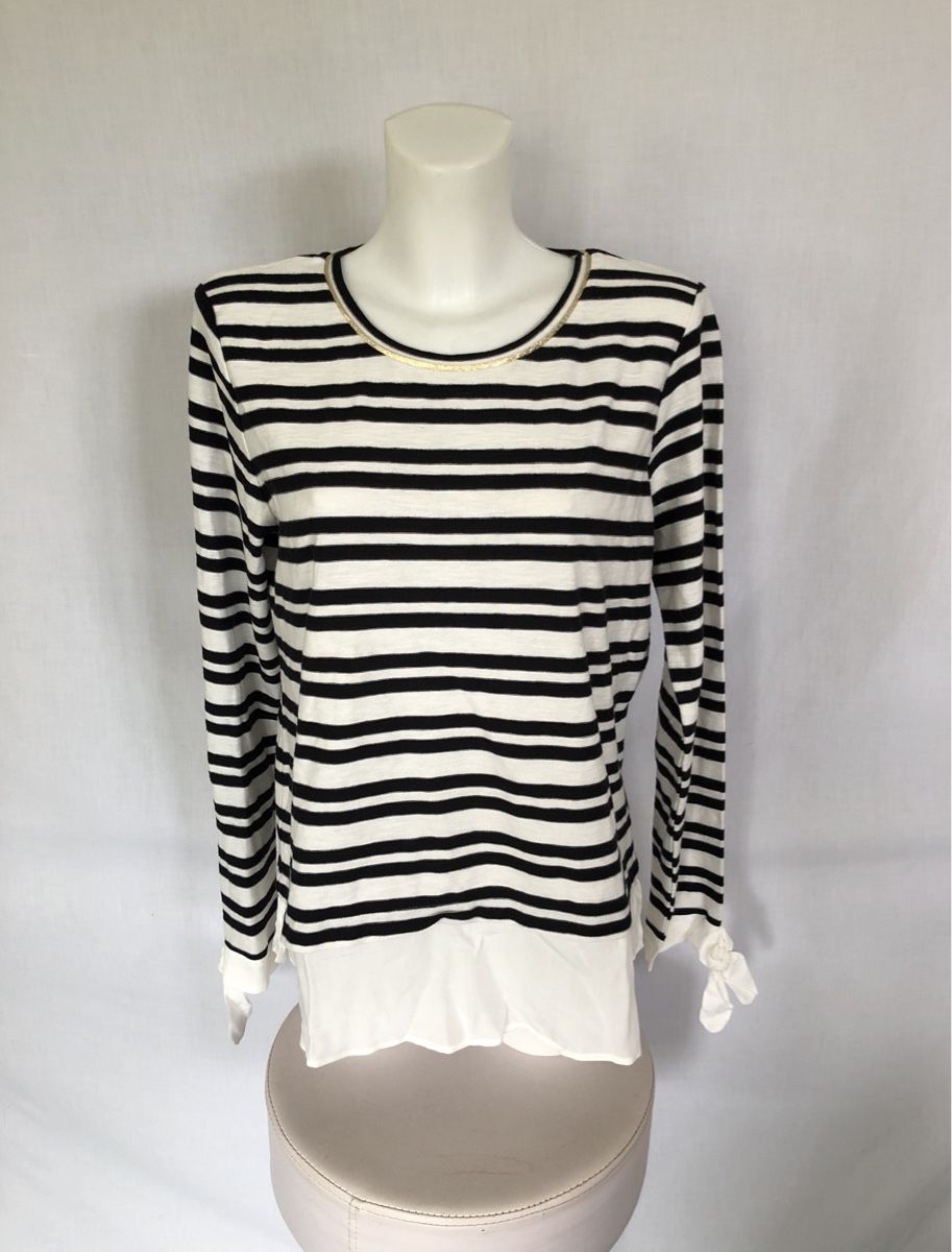 Promod Maglioni & Felpe: Pull-chemise rayé noir blanc Promod 40-42 – Nuovo (secondo la descrizione) da Coppet venduto da Vanessamode