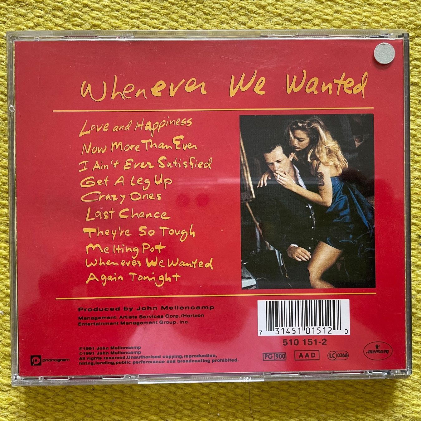 CD: JOHN MELLENCAMP-WHENEVER WE WANTED – Usato da Rorschacherberg venduto da CD-Roli 1