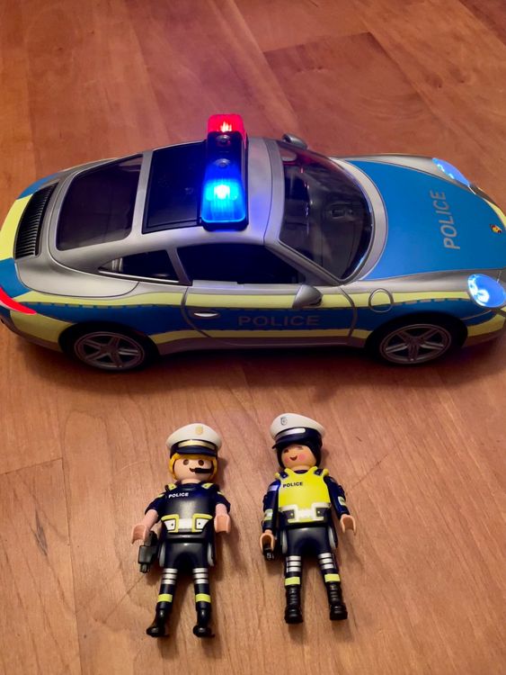  Playmobil Polizeiauto mit Scheinwerfer- und Blaulichteffekt (Gebraucht Motiv 