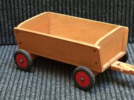 Vintage Anhänger Wageli aus Holz, 40 cm.