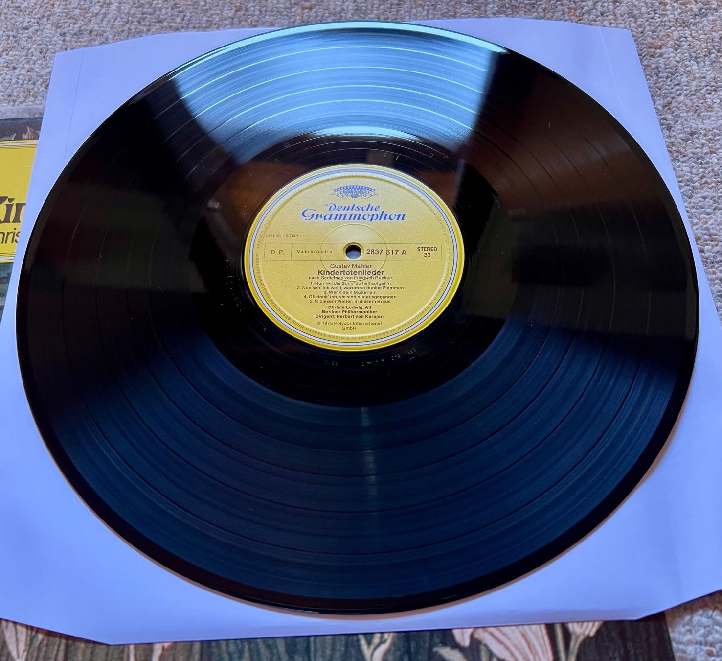 Dischi in vinile: Mahler Karajan – Kindertotenlieder LP GEWASCHEN – Usato da Unterseen venduto da vinylmore 1