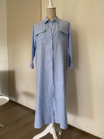 Robe chemise lin et coton taille 34