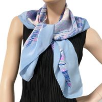 Foulard Carre himmelblau PAPILLON Seide VINTAGE 1980s