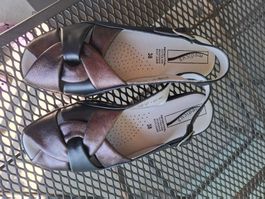 Neue Slingback-Sandale, Echt Leder, Gr. 38