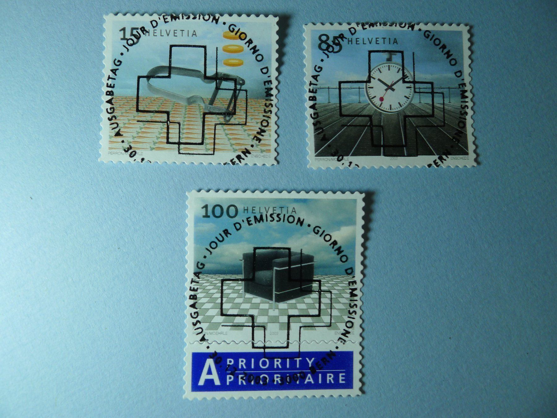 Tutti i francobolli: 2003 Dauermarken Design-Klassiker ET Vollstempel – Usato da Dagmersellen venduto da sli72