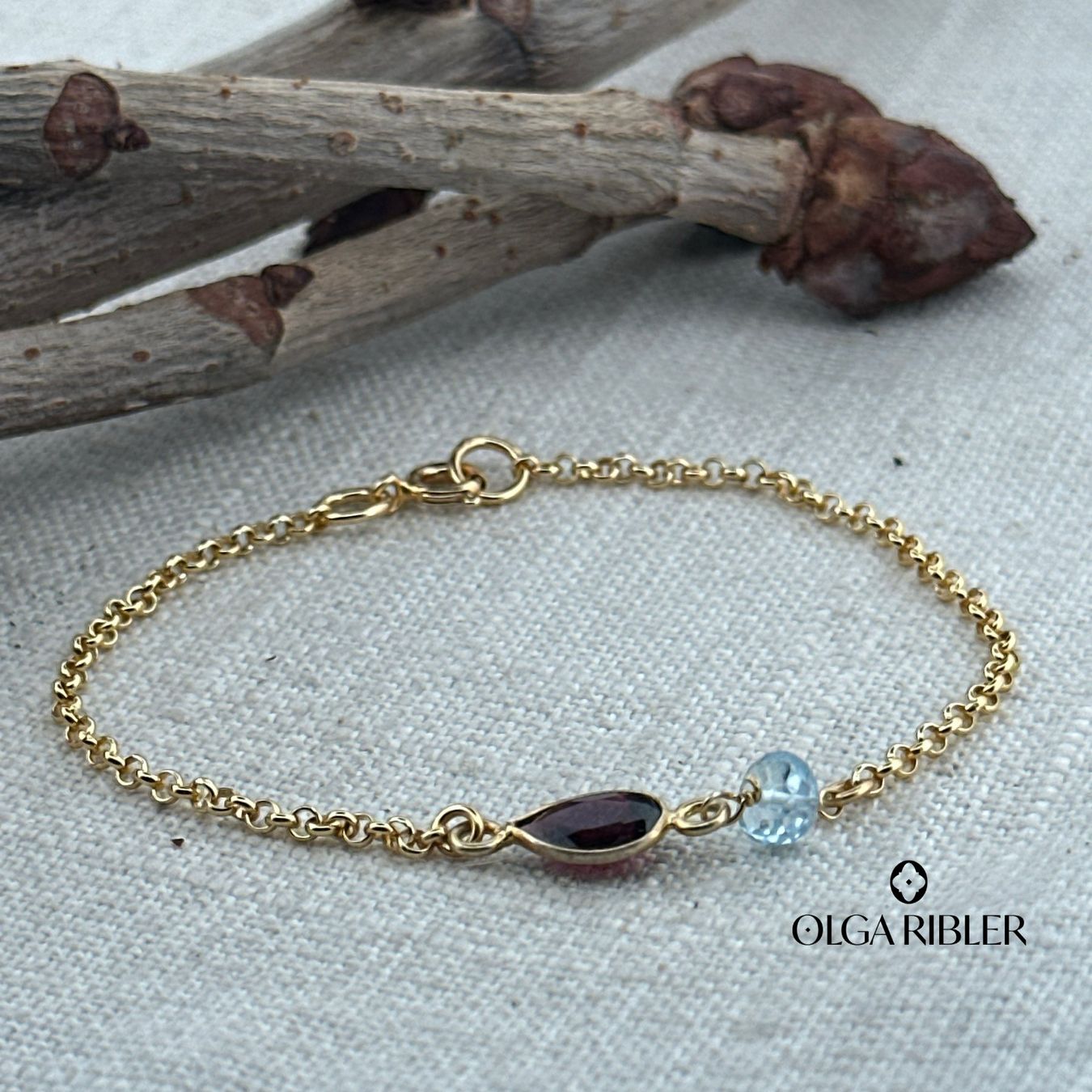 Olga Ribler Bracciali & Braccialetti: Armband Sterling Silber 925 gelbvergoldet – Nuovo (secondo la descrizione) da Luzern venduto da Schmuckoutlet 4