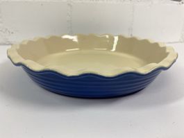 Emile Henry Pie Dish Blau 29 cm Keramik France guter Zustand