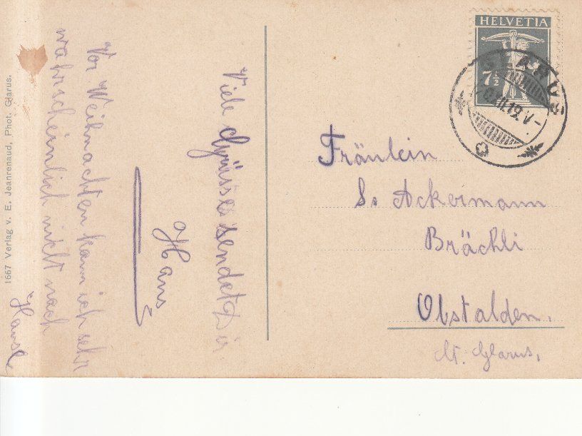 Cartoline postali: Klöntalersee 1919 – Usato da Bürglen TG venduto da StampGraf 1