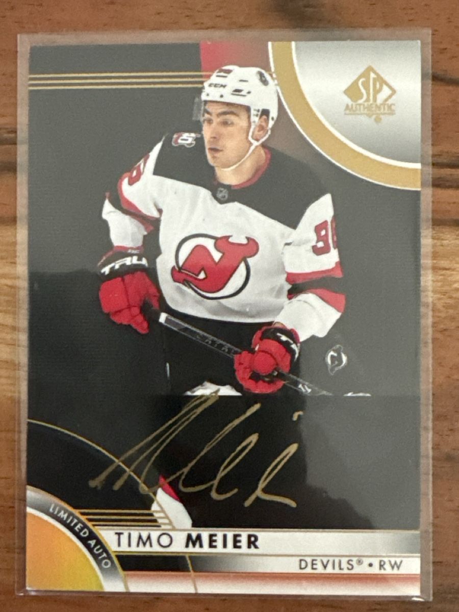 NHL Carte collezionabili: Timo Meier New Jersey Devils signiert – Usato da Grüningen venduto da Peterpan99