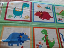 Lustiger Dino Stoff,  reine Baumwolle, 60x110 cm