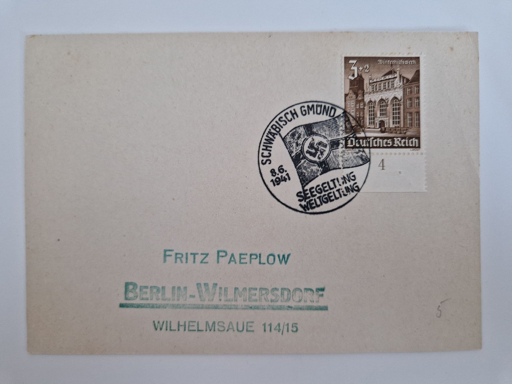 Tutti i francobolli: Deutsches Reich Postkarte Briefmarke 1941 – Usato da St. Gallen venduto da Enrico_SG