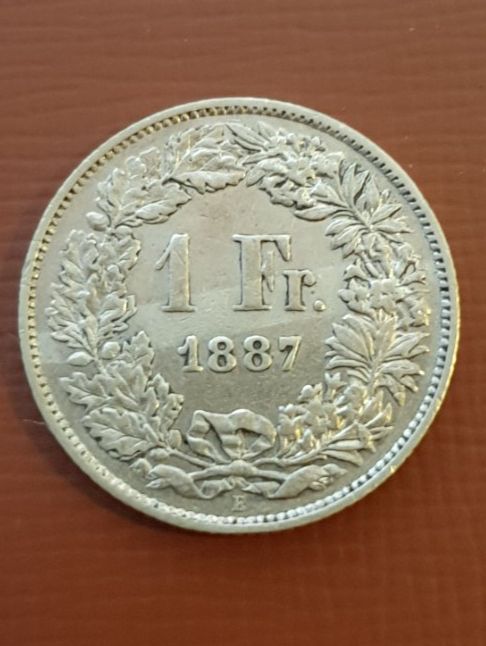 Alle Münzen: 1 Franken 1887 Erhaltung! – Gebraucht aus Biel/Bienne von underdogs 1