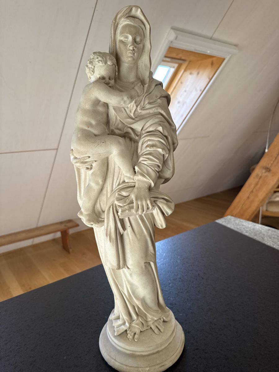 Sculture & Statue: Wunderbare Muttergottes Statue mit Kind 65 cm, 12 kg – Usato da Schmitten FR venduto da mantom
