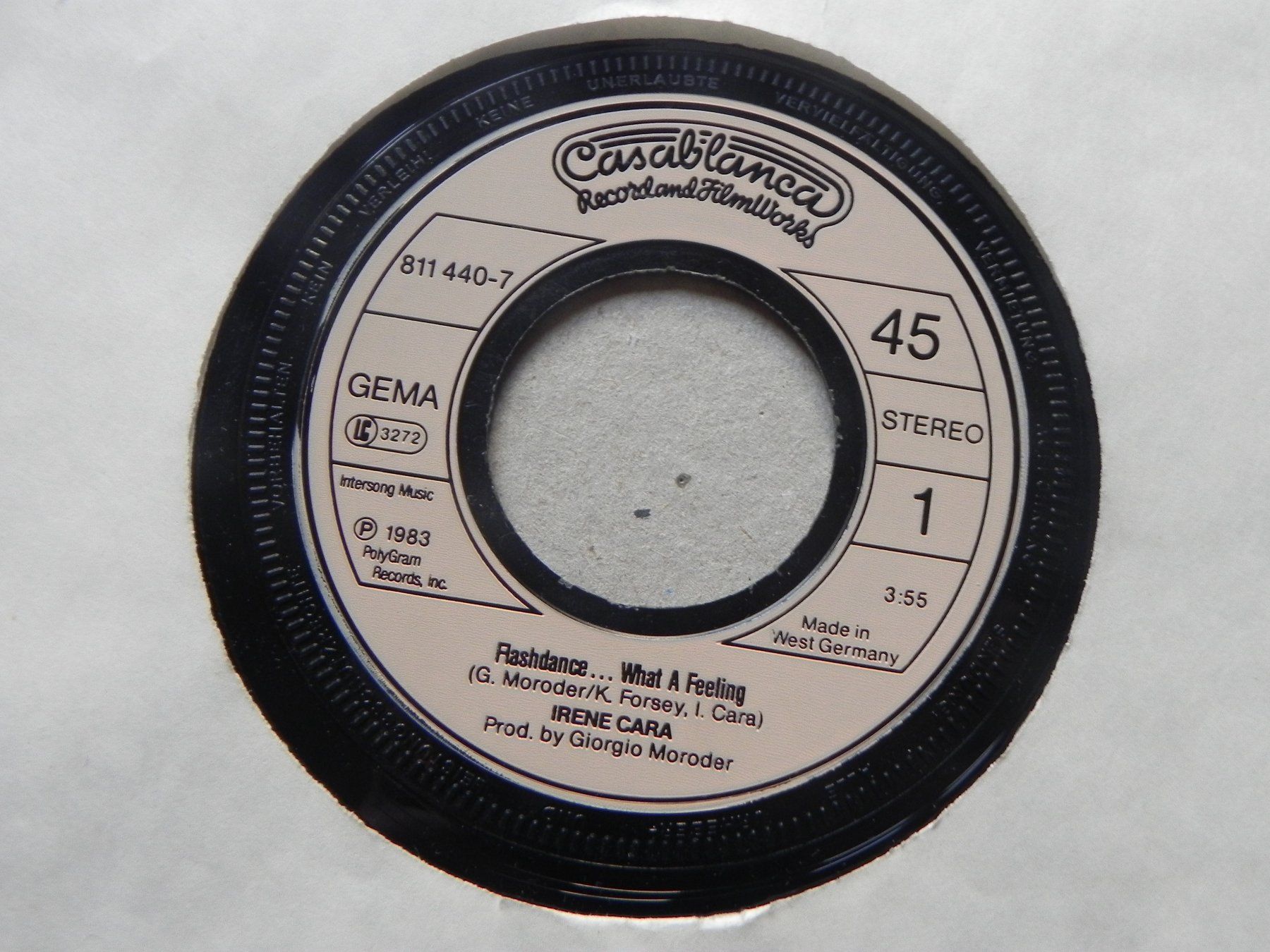 Dischi in vinile: Single 7"  Rock Pop Soundtrack Irene Cara 1983 Flashdance – Usato da Siebnen venduto da krimsie 2