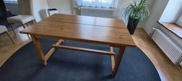 IKEA Auszieh- Esstisch Massivholz "NORDVIKEN" Antikbeize